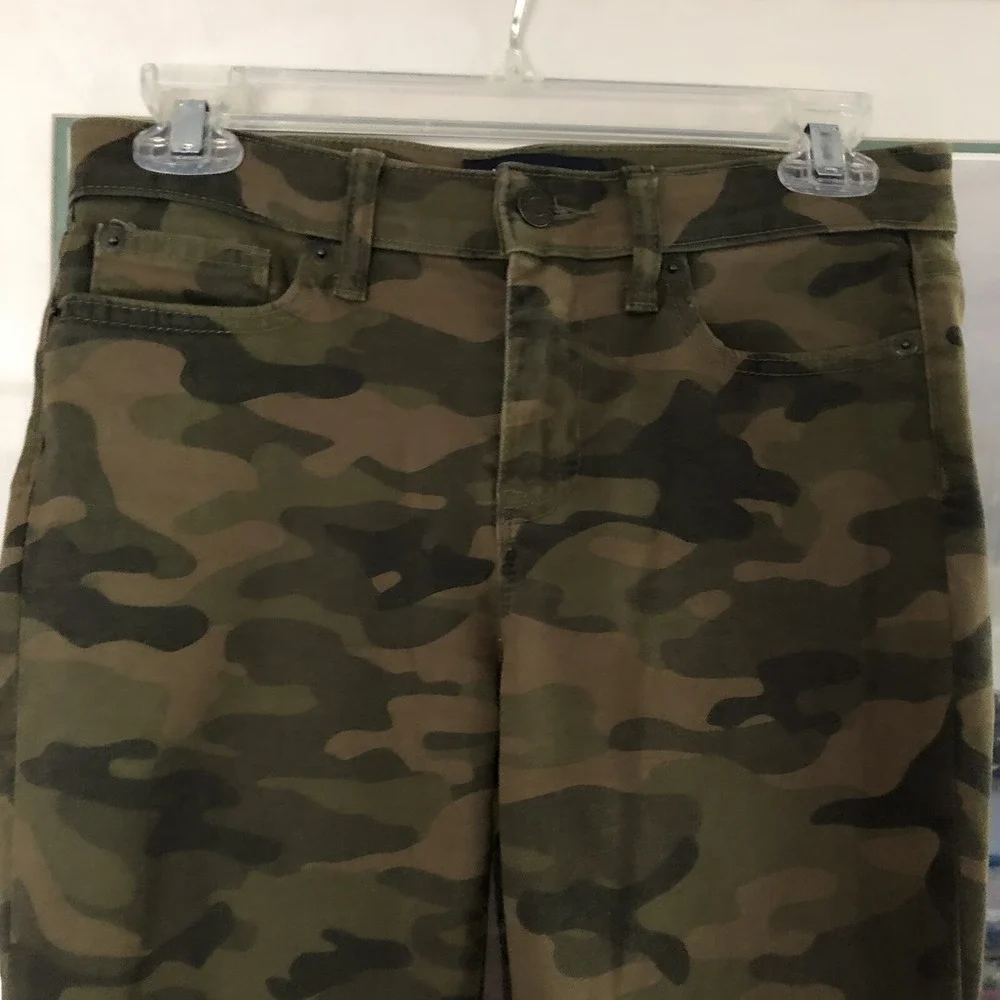Gap Legging Skimmer Green Camo Army Print Skinny Jeans Sz 0 A924
